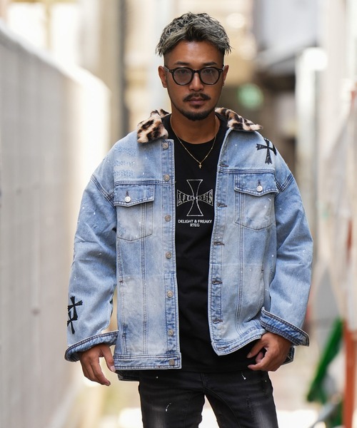 W/Rレオパードデニムジャケット（デニムジャケット）｜adamsJUGGLER