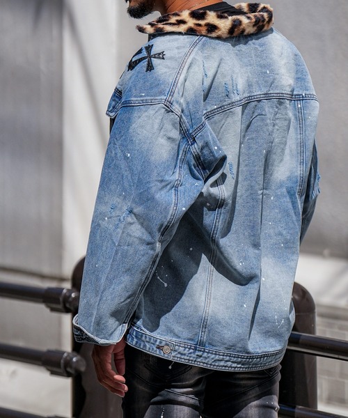 W/Rレオパードデニムジャケット（デニムジャケット）｜adamsJUGGLER