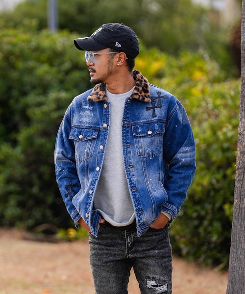 W/Rレオパードデニムジャケット（デニムジャケット）｜adamsJUGGLER