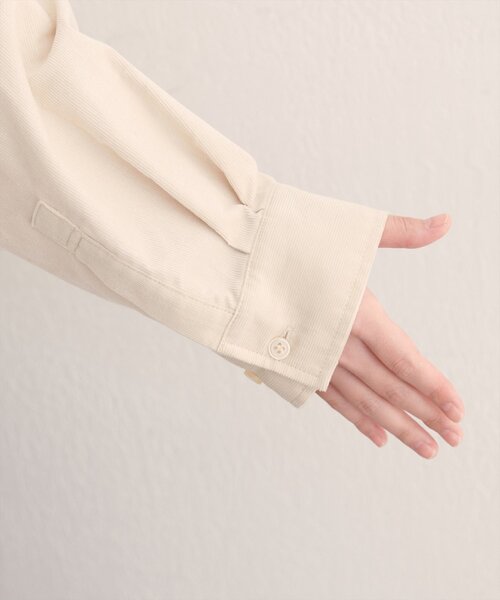 natural couture(ナチュラルクチュール)の「コーデュロイオーバーサイズシャツ(シャツ/ブラウス・レディース・ピンク/ブラウン/アイボリー・FREE)」の14枚目の写真
