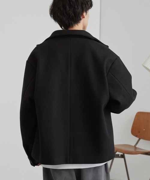 MONO-MART（モノマート）の「テックメルトン スタンドカラー ショートコートジップアップブルゾン（その他アウター・メンズ・モカ/ダークネイビー/グレー/ブラック・S/M/L）」の7枚目の写真