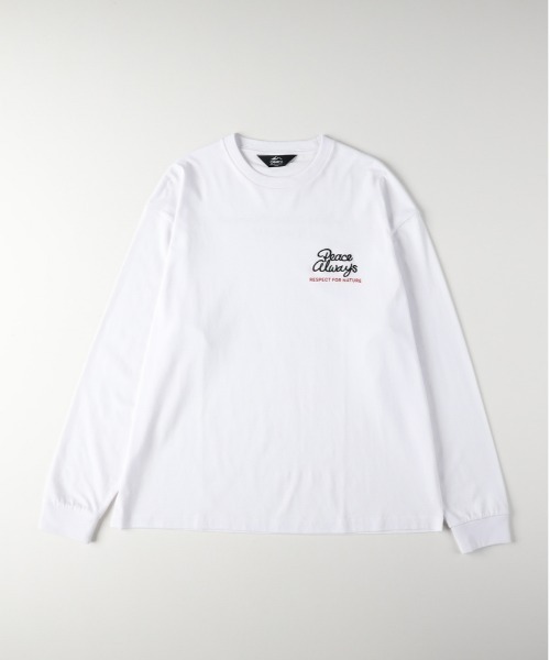 CAMP7(キャンプセブン)の「CAMP7(キャンプ7)【メンズ】胸ロゴ刺繍ロングスリーブTシャツ(Tシャツ/カットソー・メンズ・ブラック/ホワイト/グレー・L/XL/M)」の1枚目の写真