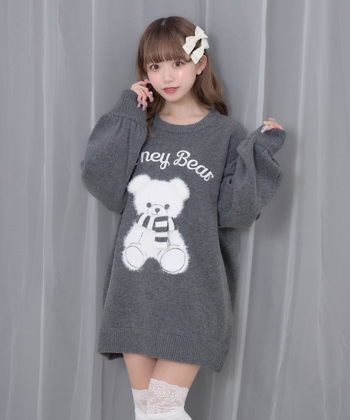 winterシナモンジャガードビッグニット（ニット/セーター）｜Honey