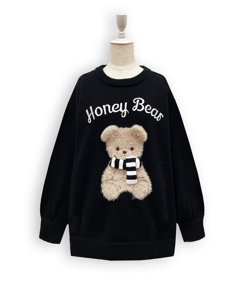 winterシナモンジャガードビッグニット（ニット/セーター）｜Honey