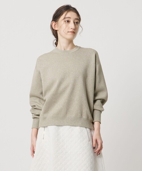 UNITED ARROWS（ユナイテッドアローズ）の「ラメ ニット スウェット ‐ウォッシャブル‐（ニット/セーター・レディース・ナチュラル/ブラック/ダークグレー・FREE）」の9枚目の写真