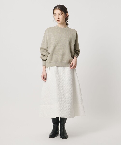 UNITED ARROWS（ユナイテッドアローズ）の「ラメ ニット スウェット ‐ウォッシャブル‐（ニット/セーター・レディース・ナチュラル/ブラック/ダークグレー・FREE）」の10枚目の写真