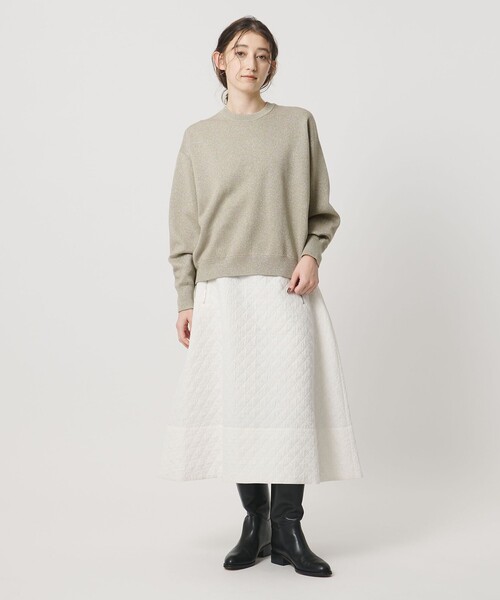 UNITED ARROWS（ユナイテッドアローズ）の「ラメ ニット スウェット ‐ウォッシャブル‐（ニット/セーター・レディース・ナチュラル/ブラック/ダークグレー・FREE）」の18枚目の写真