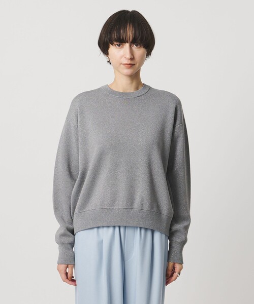 UNITED ARROWS（ユナイテッドアローズ）の「ラメ ニット スウェット ‐ウォッシャブル‐（ニット/セーター・レディース・ナチュラル/ブラック/ダークグレー・FREE）」の8枚目の写真