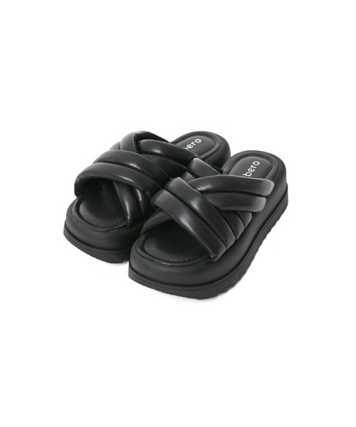Narcissus(ナルシス)の「パデットスライドサンダル フラットサンダル(サンダル・レディース・ブラック・LARGE/X-LARGE/MEDIUM)」の1枚目の写真