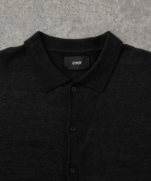 CIYOT(シヨウト)の「【CIYOT】ルーズシルエットメランジニットシャツカーディガン(ニット/セーター・メンズ・グレイッシュベージュ/ダークネイビー/ブラック/グレー/チャコールグレー・L/M)」の19枚目の写真