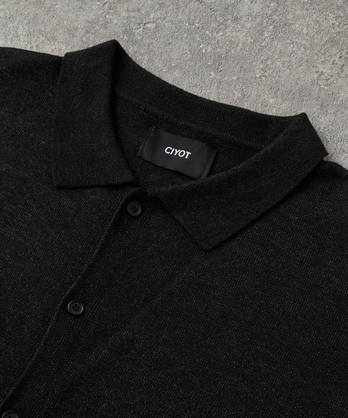 CIYOT(シヨウト)の「【CIYOT】ルーズシルエットメランジニットシャツカーディガン(ニット/セーター・メンズ・グレイッシュベージュ/ダークネイビー/ブラック/グレー/チャコールグレー・L/M)」の21枚目の写真