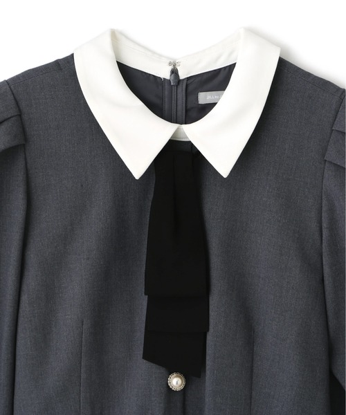 JILL by JILL STUART（ジルバイジルスチュアート）の「◇ジャケットレイヤードワンピース（ワンピース・レディース・ブラック/グレー・MEDIUM/SMALL）」の5枚目の写真