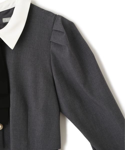 JILL by JILL STUART（ジルバイジルスチュアート）の「◇ジャケットレイヤードワンピース（ワンピース・レディース・ブラック/グレー・MEDIUM/SMALL）」の6枚目の写真