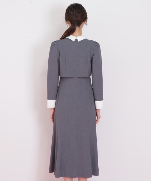 JILL by JILL STUART（ジルバイジルスチュアート）の「◇ジャケットレイヤードワンピース（ワンピース・レディース・ブラック/グレー・MEDIUM/SMALL）」の15枚目の写真