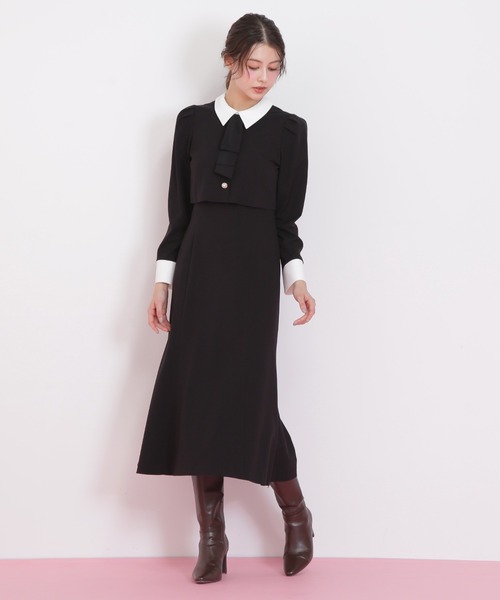 JILL by JILL STUART（ジルバイジルスチュアート）の「◇ジャケットレイヤードワンピース（ワンピース・レディース・ブラック/グレー・MEDIUM/SMALL）」の17枚目の写真