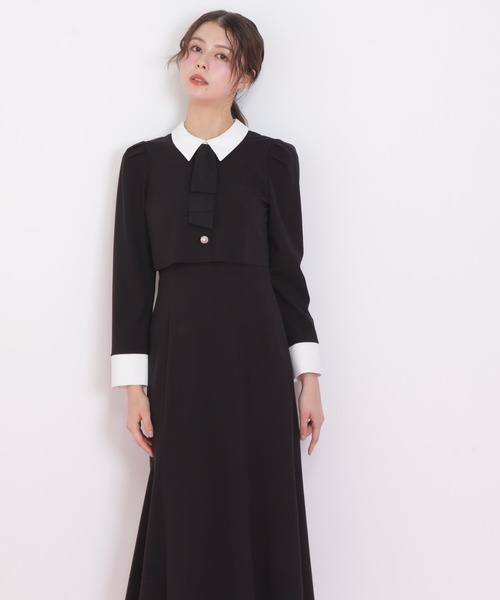 JILL by JILL STUART（ジルバイジルスチュアート）の「◇ジャケットレイヤードワンピース（ワンピース・レディース・ブラック/グレー・MEDIUM/SMALL）」の14枚目の写真