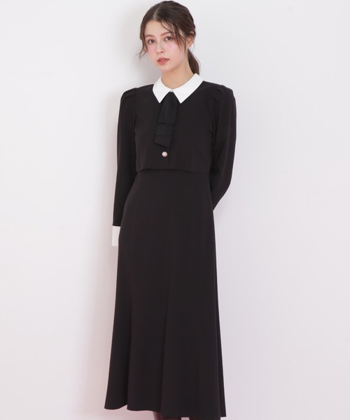 JILL by JILL STUART（ジルバイジルスチュアート）の「◇ジャケットレイヤードワンピース（ワンピース・レディース・ブラック/グレー・MEDIUM/SMALL）」の12枚目の写真