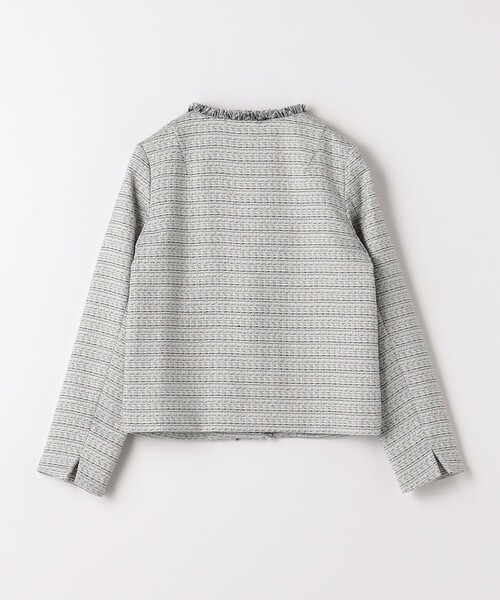 A DAY IN THE LIFE UNITED ARROWS(アデイインザライフユナイテッドアローズ)の「ラメ ツイードライク ノーカラージャケット -セットアップ対応- <A DAY IN THE LIFE>(ノーカラージャケット・レディース・ライトグレー・36)」の2枚目の写真