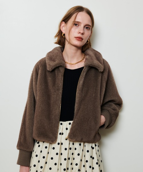 allureville（アルアバイル）の「フェイクミンクファーブルゾン（ブルゾン・レディース・モカ/ダークブラウン・2）」の15枚目の写真