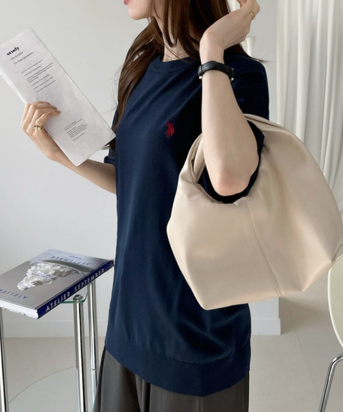 U.S. POLO ASSN.(ユーエスポロアッスン)の「【U.S. POLO ASSN.】接触冷感 半袖 クルーネック ニット(ニット/セーター・レディース・オフホワイト/ブラック/ネイビー・FREE)」の20枚目の写真