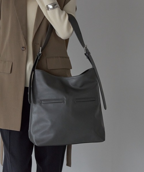 POUTOJOURU（ポートジュール）の「【ポートジュール】ワイドハンドルトートバッグ　/　A4サイズ　14インチ（トートバッグ・レディース・グレー/ブラック/ブラウン・FREE）」の3枚目の写真