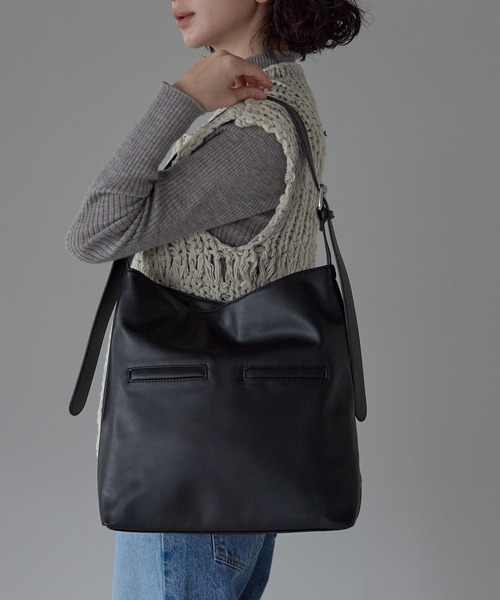 POUTOJOURU（ポートジュール）の「【ポートジュール】ワイドハンドルトートバッグ　/　A4サイズ　14インチ（トートバッグ・レディース・グレー/ブラック/ブラウン・FREE）」の2枚目の写真