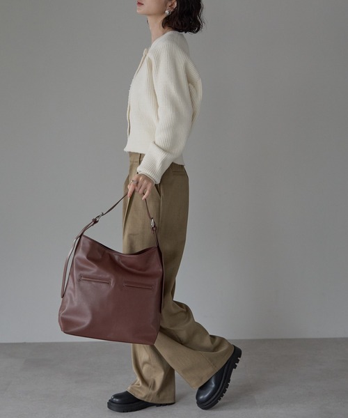 POUTOJOURU（ポートジュール）の「【ポートジュール】ワイドハンドルトートバッグ　/　A4サイズ　14インチ（トートバッグ・レディース・グレー/ブラック/ブラウン・FREE）」の18枚目の写真