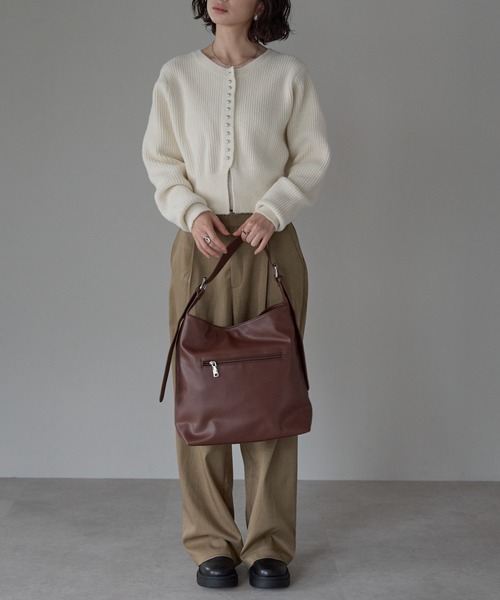 POUTOJOURU（ポートジュール）の「【ポートジュール】ワイドハンドルトートバッグ　/　A4サイズ　14インチ（トートバッグ・レディース・グレー/ブラック/ブラウン・FREE）」の15枚目の写真