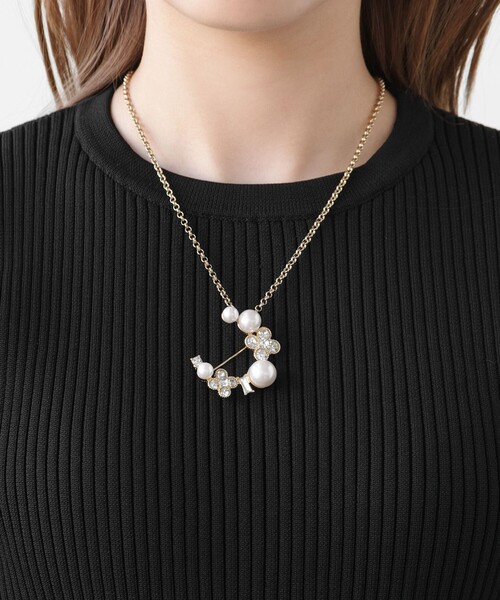 TOCCA(トッカ)の「WITH FLORA 2WAY BROOCH NECKLACE ブローチネックレス(ブローチ/コサージュ・レディース・シルバー系/ゴールド系・F)」の9枚目の写真