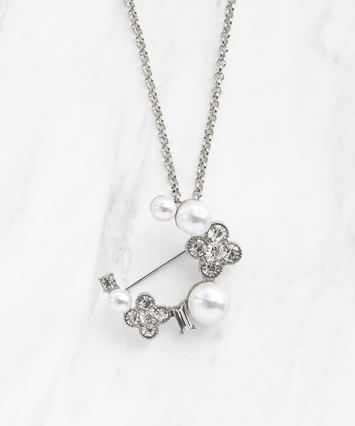 TOCCA(トッカ)の「WITH FLORA 2WAY BROOCH NECKLACE ブローチネックレス(ブローチ/コサージュ・レディース・シルバー系/ゴールド系・F)」の11枚目の写真