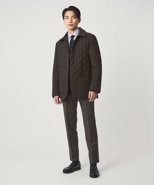 Traditional Weatherwear(トラディショナルウェザーウェア)の「【別注】<Traditional Weatherwear>GLR バーズアイ ブラウン WAVERLY キルティングジャケット(その他アウター・メンズ・ダークブラウン・42/40/38)」の2枚目の写真