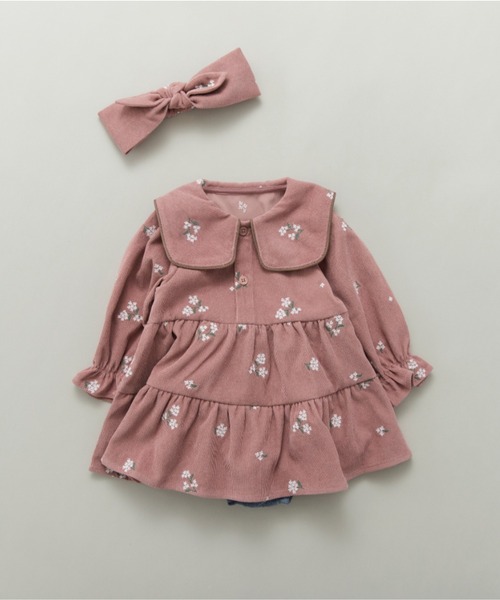 BRANSHES（ブランシェス）の「【ベビー / おそろい】きんもくせい刺繍ヘアバンド（ヘアバンド・キッズ・ネイビー/ピンク・FREE）」の6枚目の写真