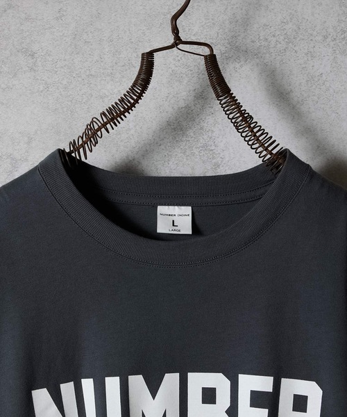 NUMBER (N)INE(ナンバーナイン)の「NUMBER NINERS PRINTED CLASSIC L/S T-SHIRT / ナンバーナイナーズ ロゴプリント クラシック ロンT(Tシャツ/カットソー・メンズ・ブラック/チャコール/ホワイト・M/L/XL)」の7枚目の写真