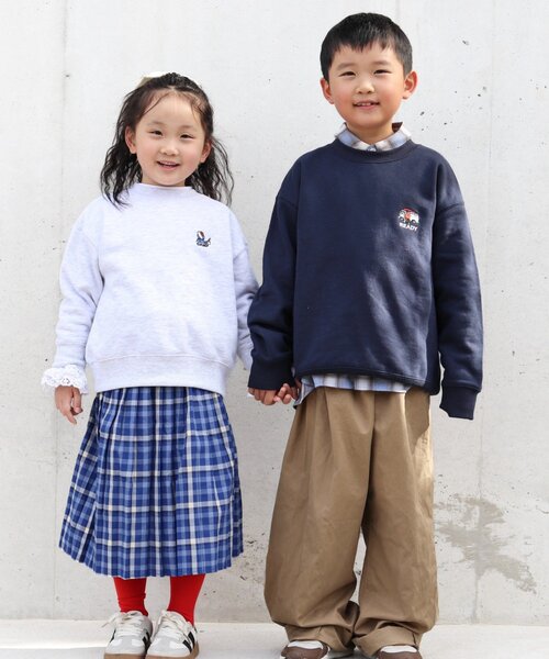 CIAOPANIC TYPY（チャオパニックティピー）の「【KIDS】【ジュニアサイズあり】ojisanスウェット(OSORO)（スウェット・キッズ・ネイビー/グレー・SMALL/MEDIUM/XX-LARGE/X-LARGE/LARGE）」の4枚目の写真