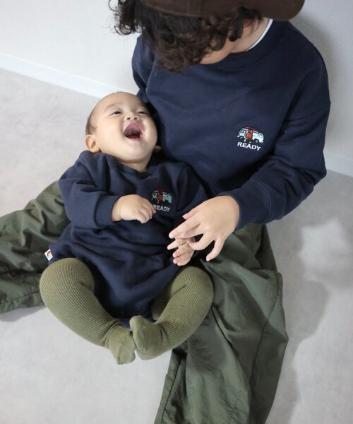 CIAOPANIC TYPY（チャオパニックティピー）の「【KIDS】【ジュニアサイズあり】ojisanスウェット(OSORO)（スウェット・キッズ・ネイビー/グレー・SMALL/MEDIUM/XX-LARGE/X-LARGE/LARGE）」の3枚目の写真