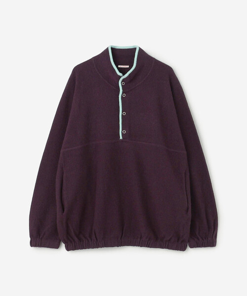 RYE TENDER（ライテンダー）の「RYE TENDER | 〈別注〉 ハーフボタン プルオーバー MEN（ニット/セーター・メンズ・ブルー/パープル・1/2）」の2枚目の写真