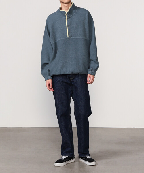 RYE TENDER（ライテンダー）の「RYE TENDER | 〈別注〉 ハーフボタン プルオーバー MEN（ニット/セーター・メンズ・ブルー/パープル・1/2）」の3枚目の写真