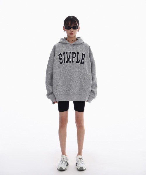 mushwear(マッシュウェア)の「文字刺繍入りテクスチャード加工パーカー(パーカー・メンズ・ダークグレー/グレー/ブラック・SMALL/LARGE/MEDIUM)」の9枚目の写真