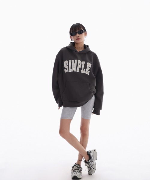 mushwear(マッシュウェア)の「文字刺繍入りテクスチャード加工パーカー(パーカー・メンズ・ダークグレー/グレー/ブラック・SMALL/LARGE/MEDIUM)」の10枚目の写真