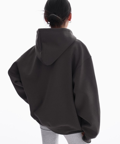 mushwear(マッシュウェア)の「文字刺繍入りテクスチャード加工パーカー(パーカー・メンズ・ダークグレー/グレー/ブラック・SMALL/LARGE/MEDIUM)」の12枚目の写真