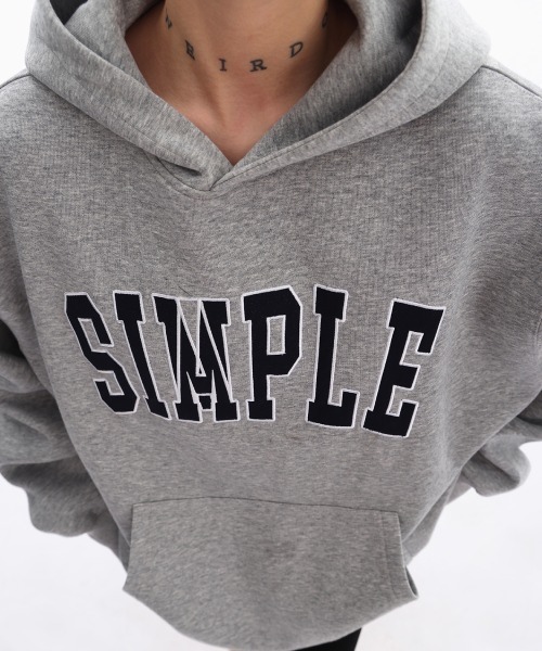 mushwear(マッシュウェア)の「文字刺繍入りテクスチャード加工パーカー(パーカー・メンズ・ダークグレー/グレー/ブラック・SMALL/LARGE/MEDIUM)」の13枚目の写真