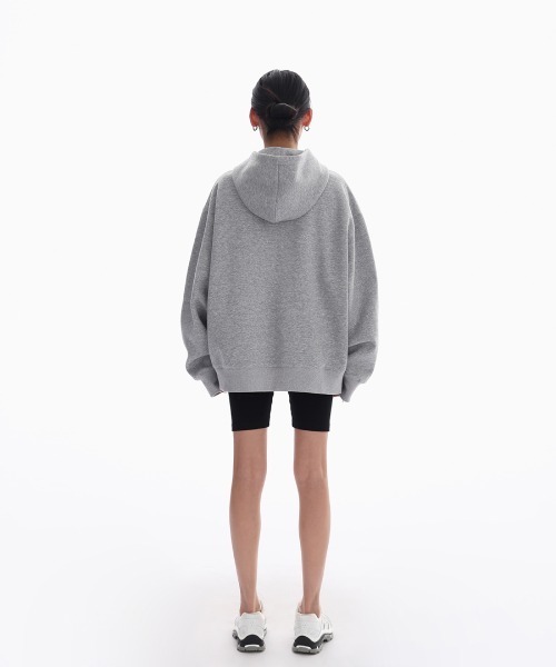 mushwear(マッシュウェア)の「文字刺繍入りテクスチャード加工パーカー(パーカー・メンズ・ダークグレー/グレー/ブラック・SMALL/LARGE/MEDIUM)」の14枚目の写真
