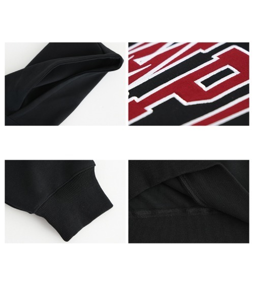 mushwear(マッシュウェア)の「文字刺繍入りテクスチャード加工パーカー(パーカー・メンズ・ダークグレー/グレー/ブラック・SMALL/LARGE/MEDIUM)」の8枚目の写真