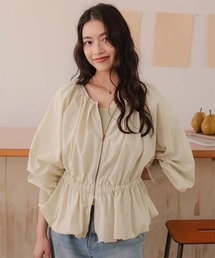 titivate | 【26SS新作/2026 SPRING COLLECTION】ペプラムギャザーボリュームブルゾン(ブルゾン)