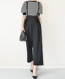 Neige（ネージュ）の「2wayサロペットフリルポケットパンツ（サロペット/オーバーオール）」