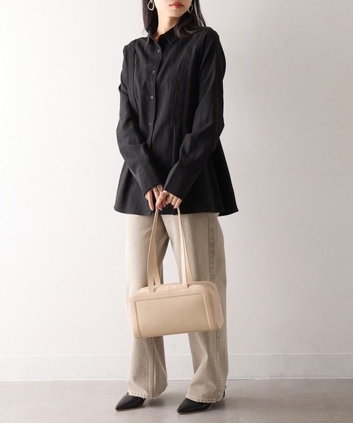 Beau're(ヴュレ)の「【BEAURE】カウレザー ロングハンドルボストンバッグ B-26137(ボストンバッグ・レディース・ベージュ/ライトグリーン/ブラック/ブラウン・FREE)」の21枚目の写真