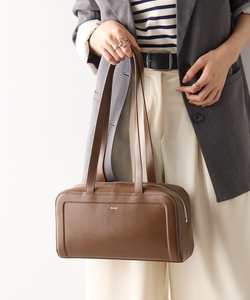 Beau're(ヴュレ)の「【BEAURE】カウレザー ロングハンドルボストンバッグ B-26137(ボストンバッグ・レディース・ベージュ/ライトグリーン/ブラック/ブラウン・FREE)」の12枚目の写真