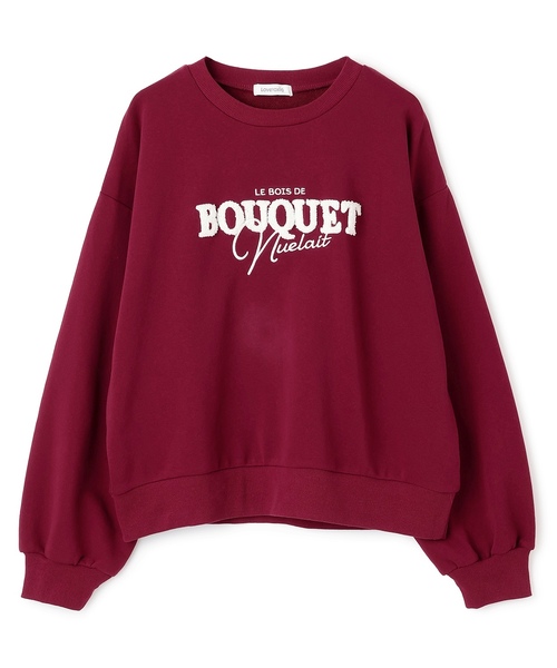 LOVETOXIC（ラブトキシック）の「【秒かわトップス】ロゴ刺しゅうベーシックスウェット（スウェット・キッズ・ブラック/ホワイト系その他/エンジ/オフホワイト・S:140cm/L:160cm/130cm/M:150cm）」の12枚目の写真