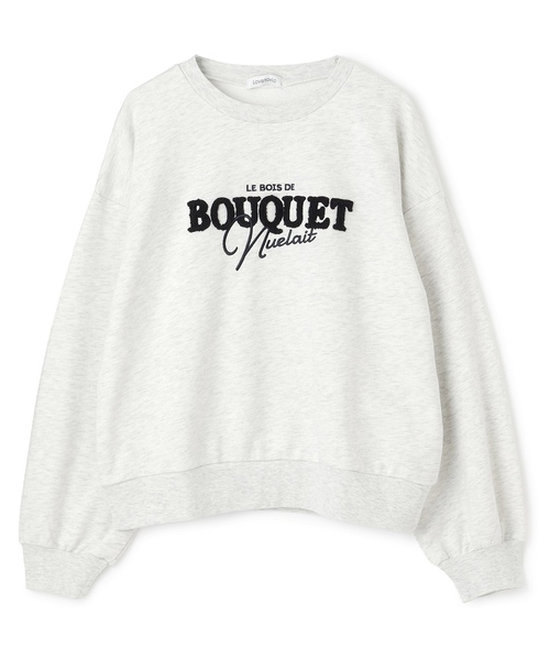 LOVETOXIC（ラブトキシック）の「【秒かわトップス】ロゴ刺しゅうベーシックスウェット（スウェット・キッズ・ブラック/ホワイト系その他/エンジ/オフホワイト・S:140cm/L:160cm/130cm/M:150cm）」の13枚目の写真