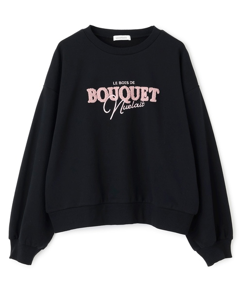 LOVETOXIC（ラブトキシック）の「【秒かわトップス】ロゴ刺しゅうベーシックスウェット（スウェット・キッズ・ブラック/ホワイト系その他/エンジ/オフホワイト・S:140cm/L:160cm/130cm/M:150cm）」の14枚目の写真